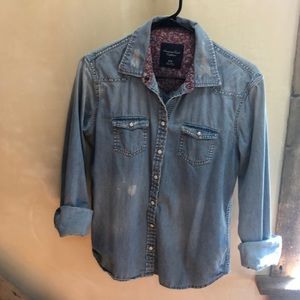 American Eagle jean shirt